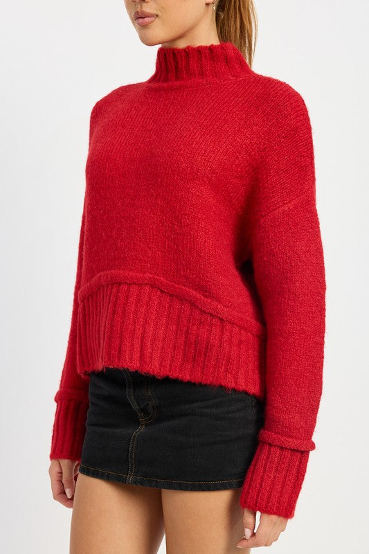 “SIENNA” TURTLE NECK BODY SWEATER