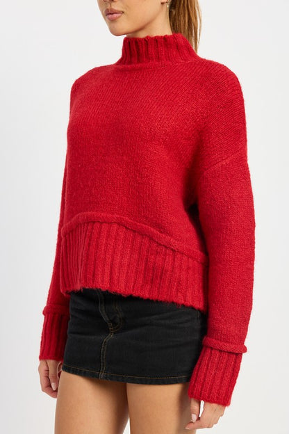 “SIENNA” TURTLE NECK BODY SWEATER