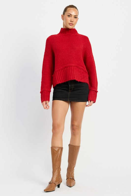 “SIENNA” TURTLE NECK BODY SWEATER