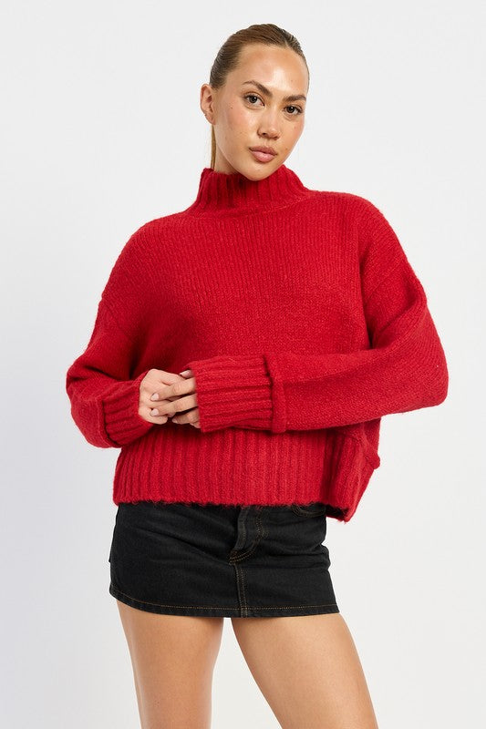 “SIENNA” TURTLE NECK BODY SWEATER