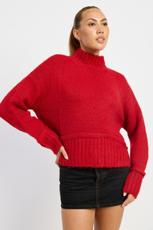 “SIENNA” TURTLE NECK BODY SWEATER