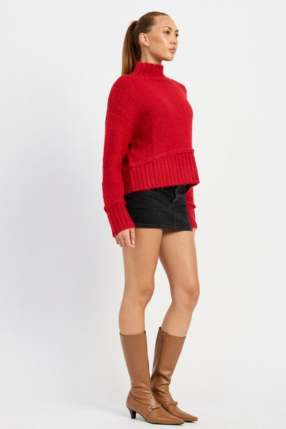 “SIENNA” TURTLE NECK BODY SWEATER