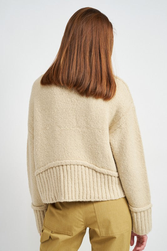 “SIENNA” TURTLE NECK BODY SWEATER