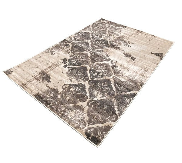 5' x 7'6'' Ivory Beige Vintage Silky Glam Rug