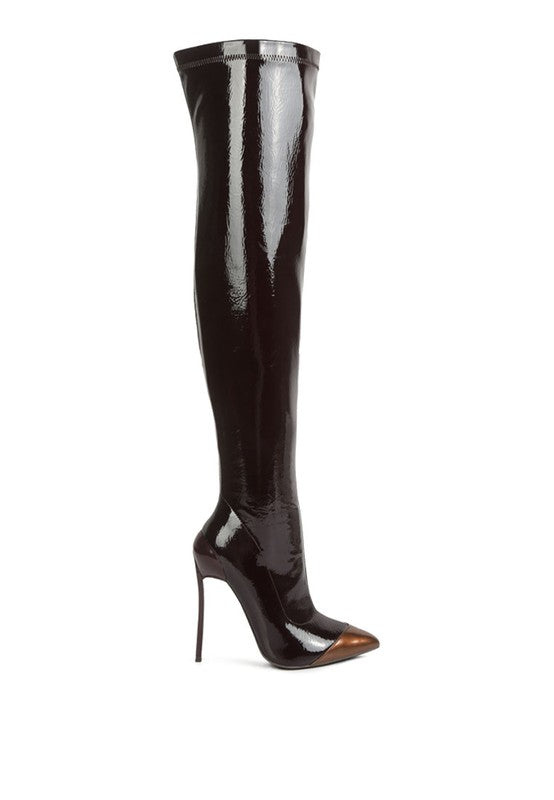 “WENDY” High Heel Patent Long Boots