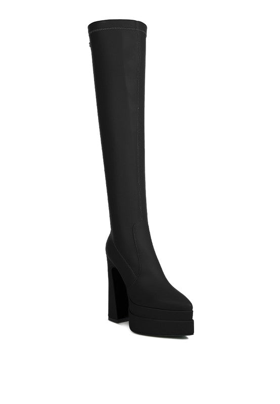 “NIA” PUNK Platform Long Boots