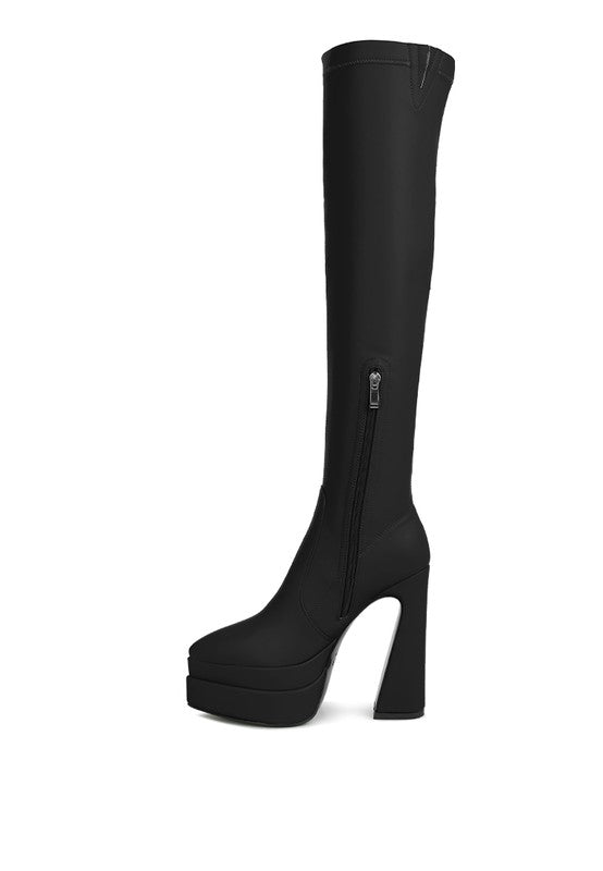 “NIA” PUNK Platform Long Boots