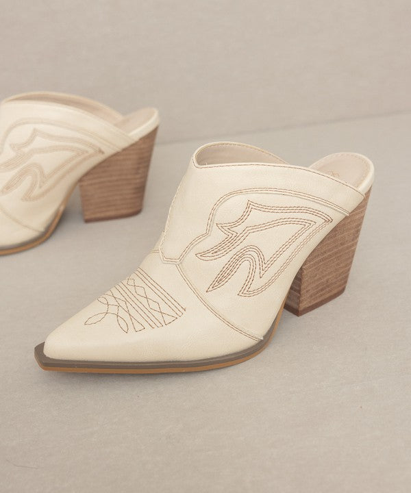 “KIARA” Western Inspired Heeled Mule