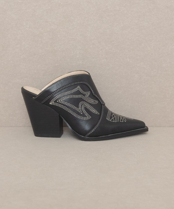 “KIARA” Western Inspired Heeled Mule