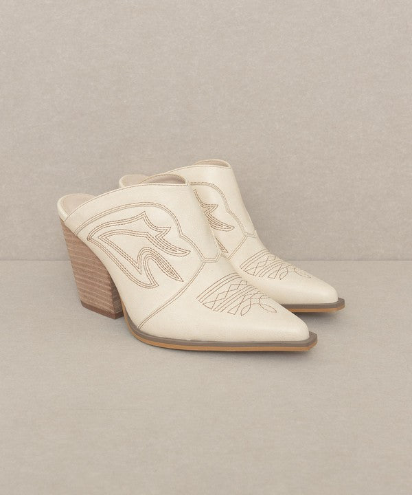 “KIARA” Western Inspired Heeled Mule