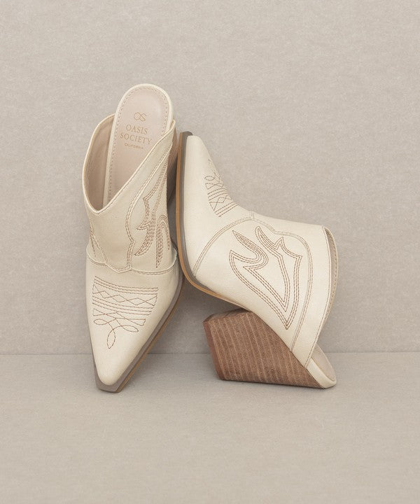 “KIARA” Western Inspired Heeled Mule