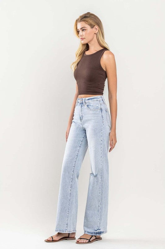 “CANDI” 90's Vintage Super High-Rise Flare Jeans