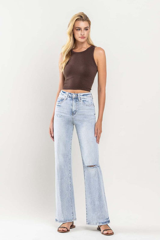 “CANDI” 90's Vintage Super High-Rise Flare Jeans