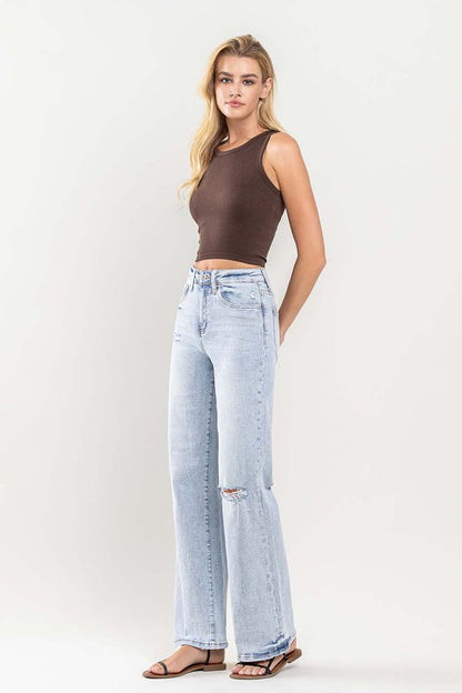 “CANDI” 90's Vintage Super High-Rise Flare Jeans