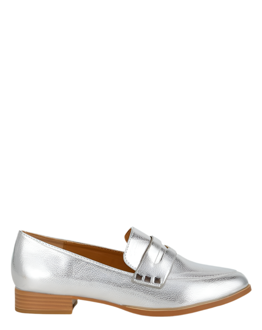 Potania Penny Strap Metallic Loafers