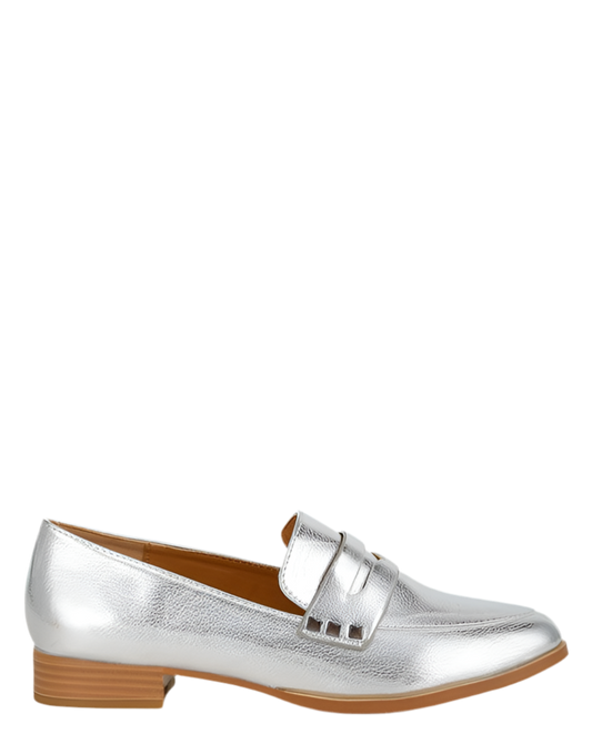 Potania Penny Strap Metallic Loafers