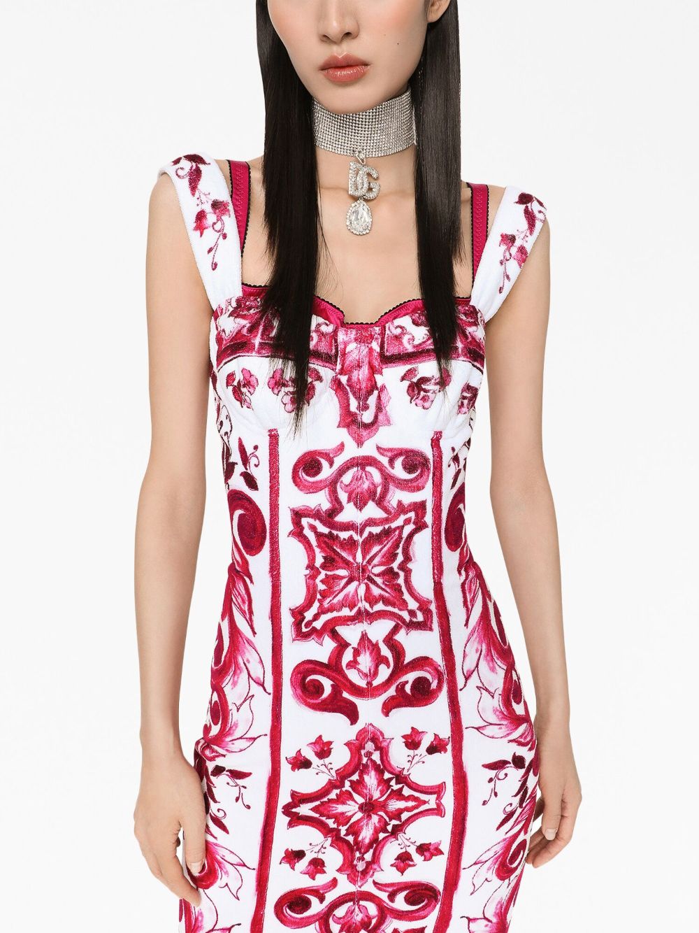 Dolce & Gabbana graphic-print sleeveless dress