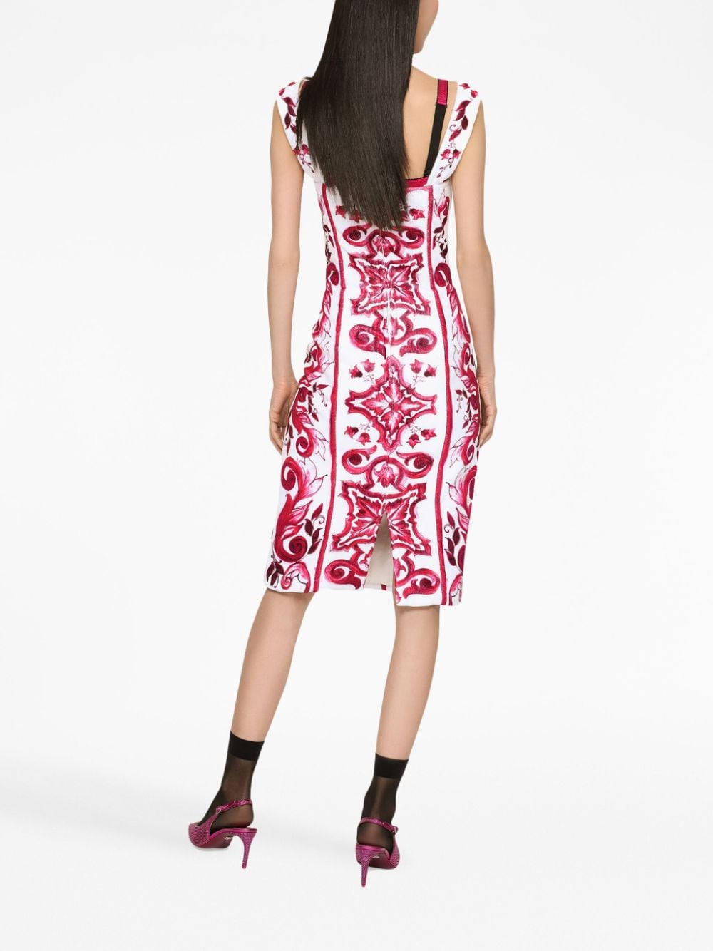 Dolce & Gabbana graphic-print sleeveless dress