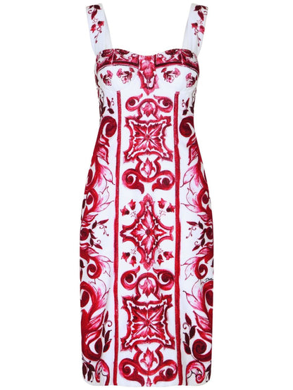 Dolce & Gabbana graphic-print sleeveless dress