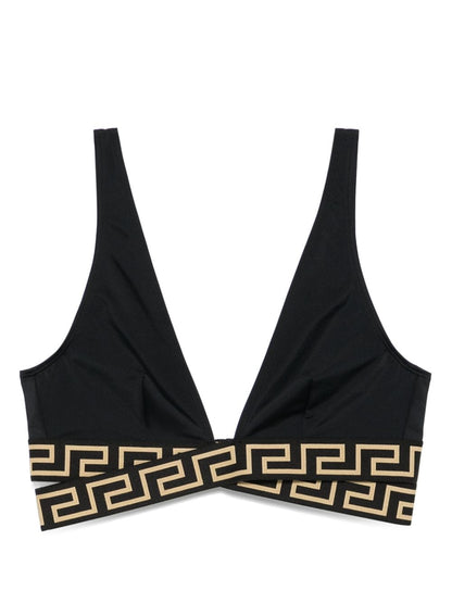 Versace greca print bikini top