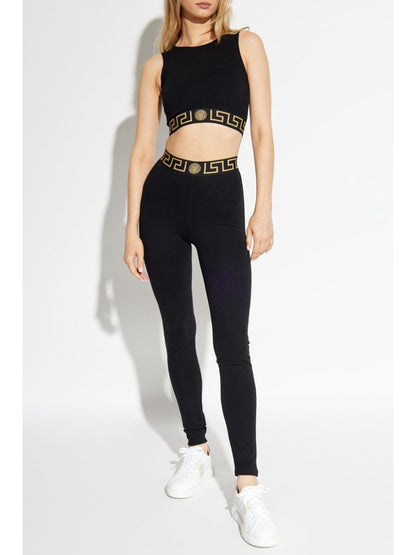 Versace High Waisted Greek Leggings