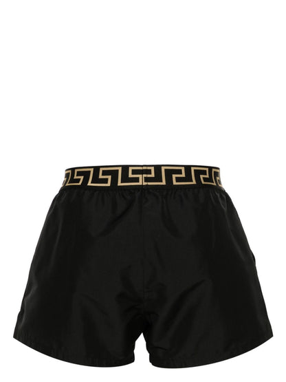 Versace Greca Border swim shorts in Black