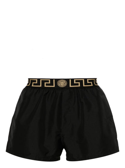 Versace Greca Border swim shorts in Black