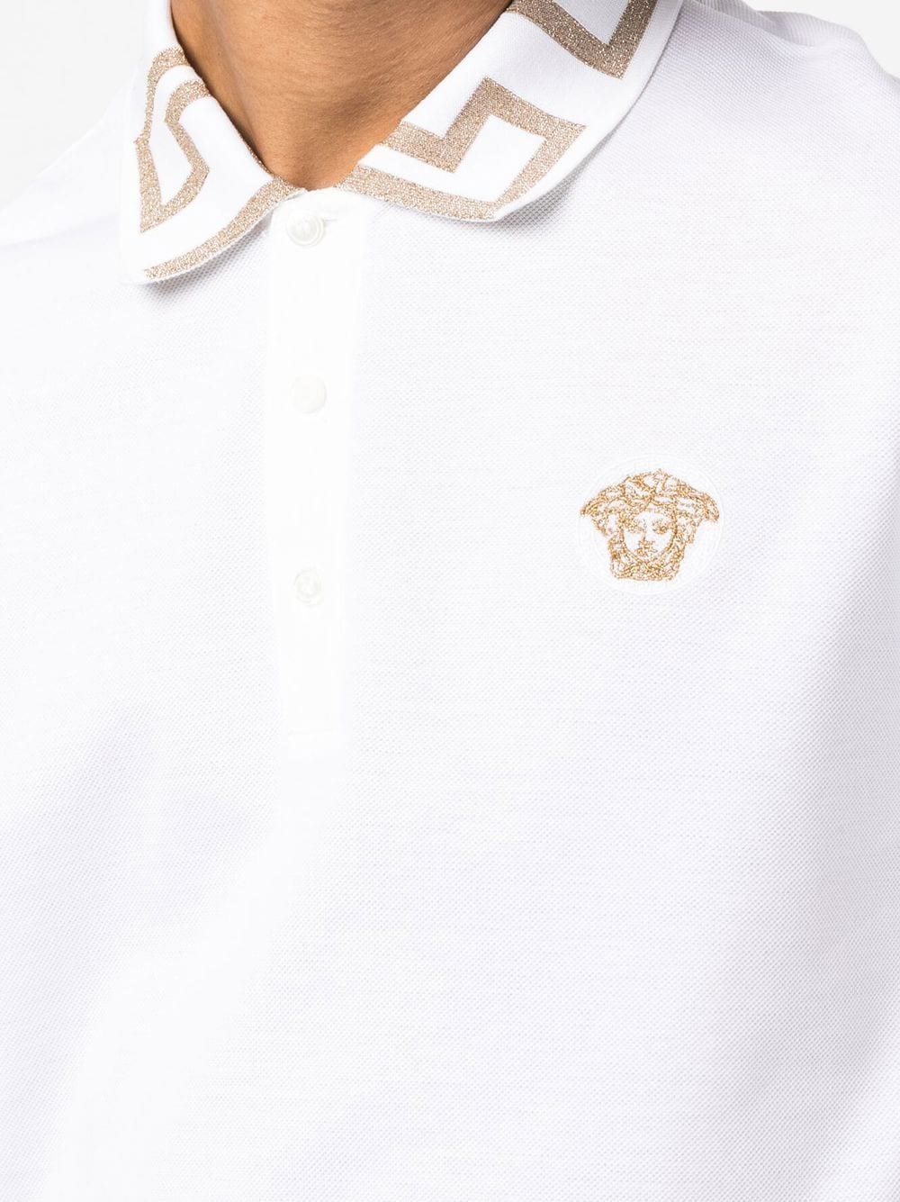 Versace Greca short-sleeved polo shirt