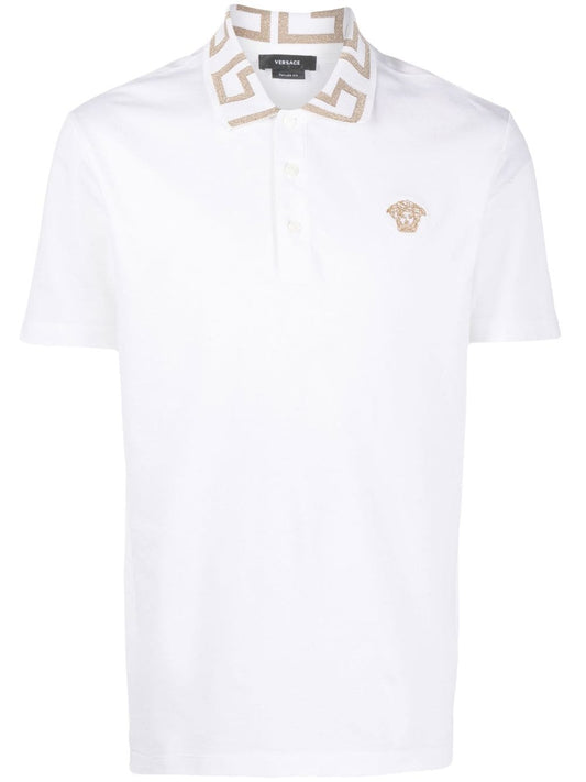 Versace Greca short-sleeved polo shirt