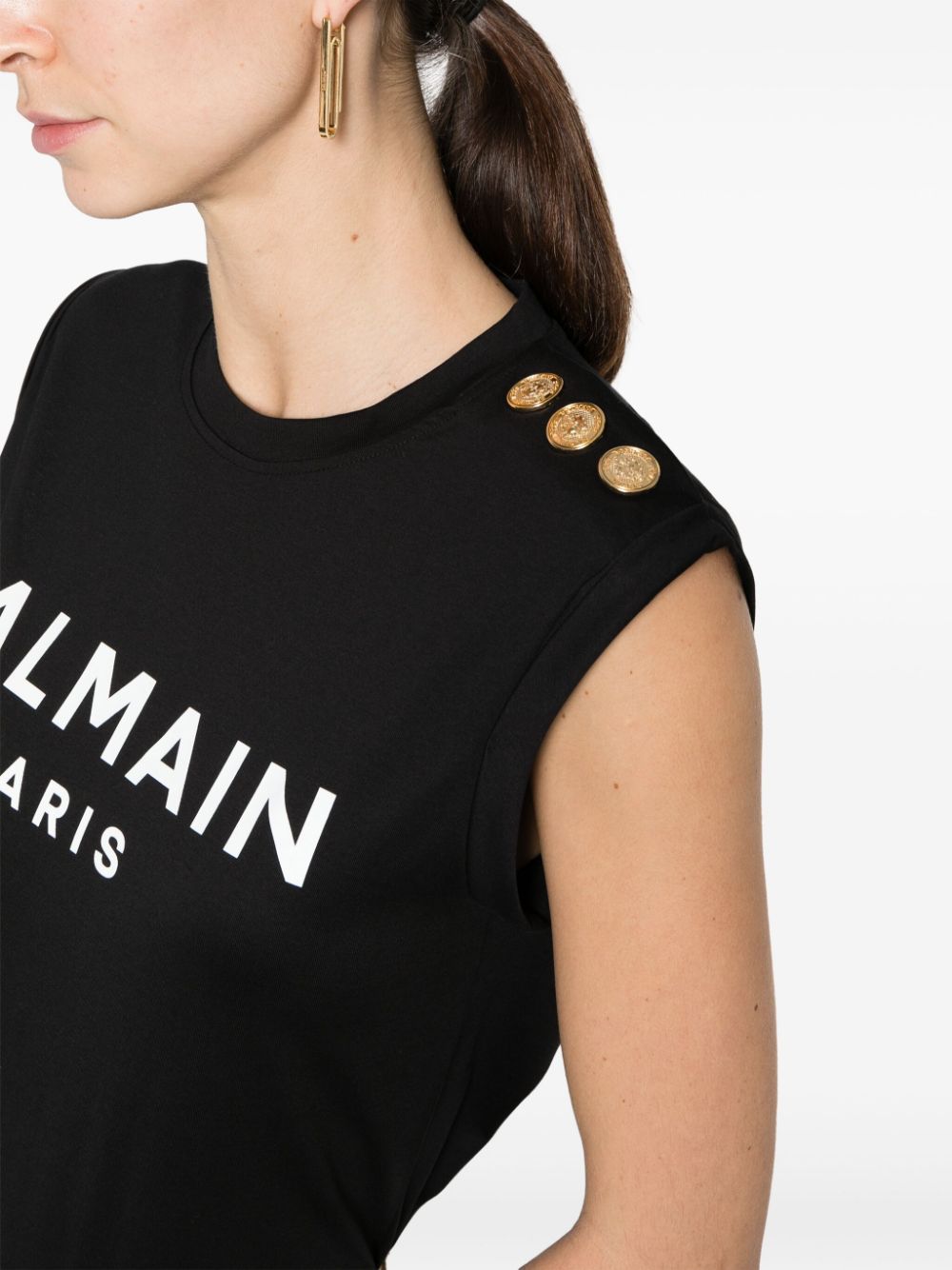 Balmain Button Detail Top