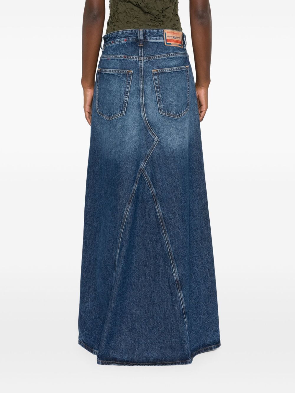 Diesel De-Pago long cut denim skirt