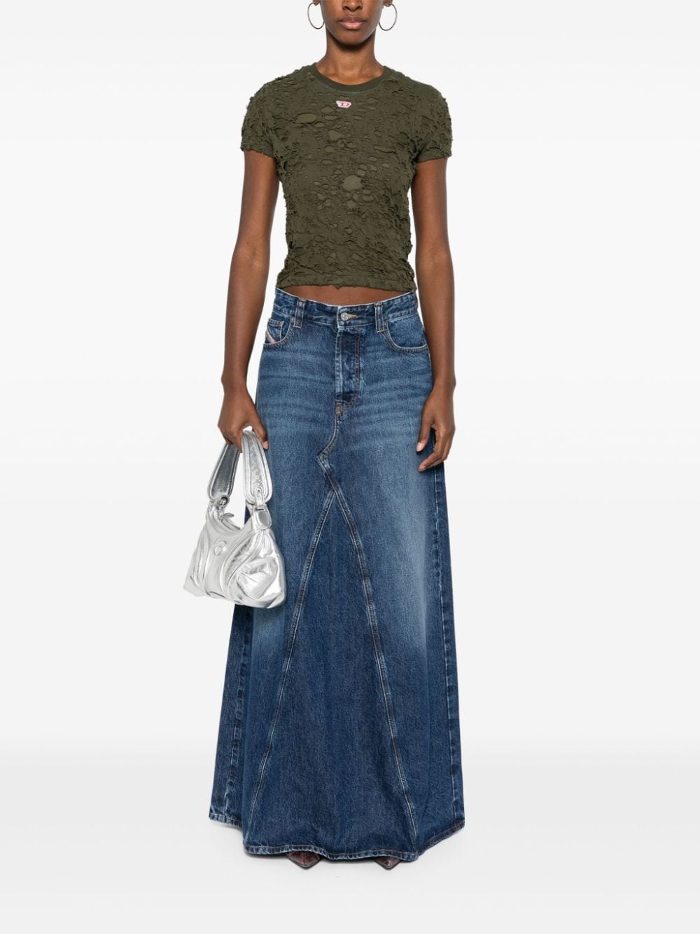 Diesel De-Pago long cut denim skirt