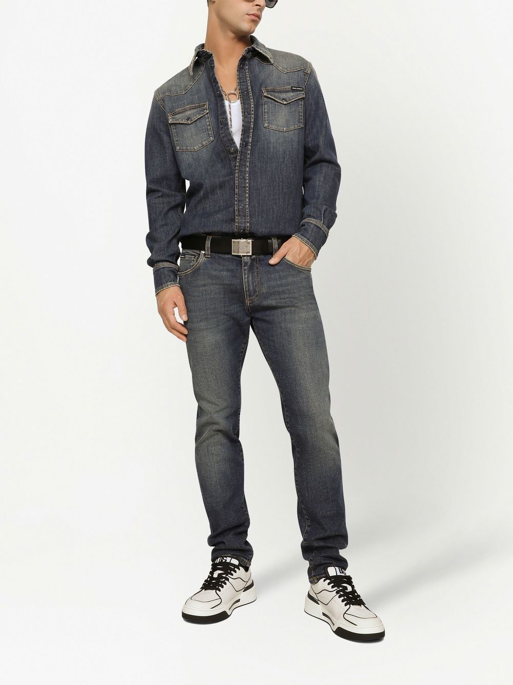 Dolce & Gabbana applique logo skinny jeans