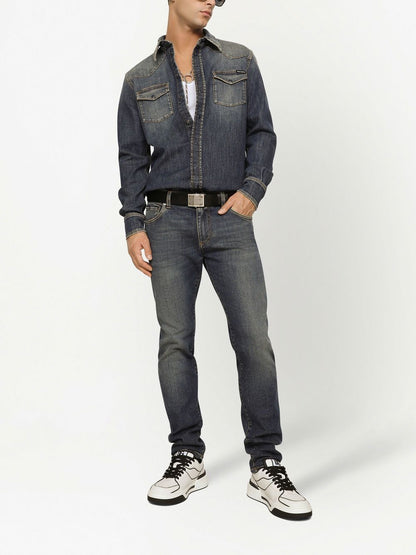 Dolce & Gabbana applique logo skinny jeans