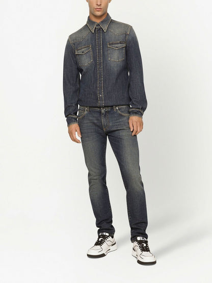 Dolce & Gabbana applique logo skinny jeans