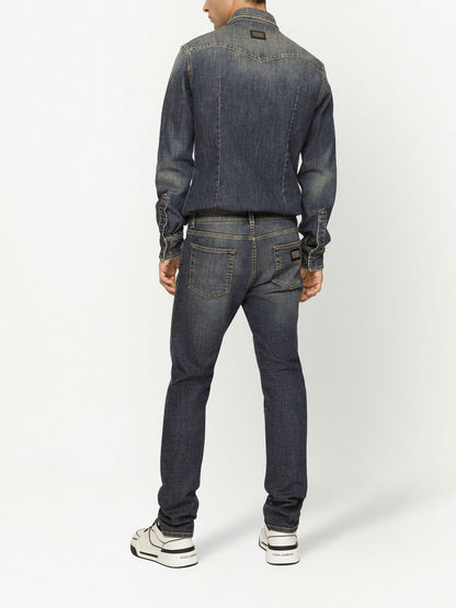 Dolce & Gabbana applique logo skinny jeans