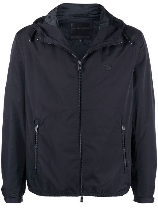 Emporio Armani water-repellent hooded jacket