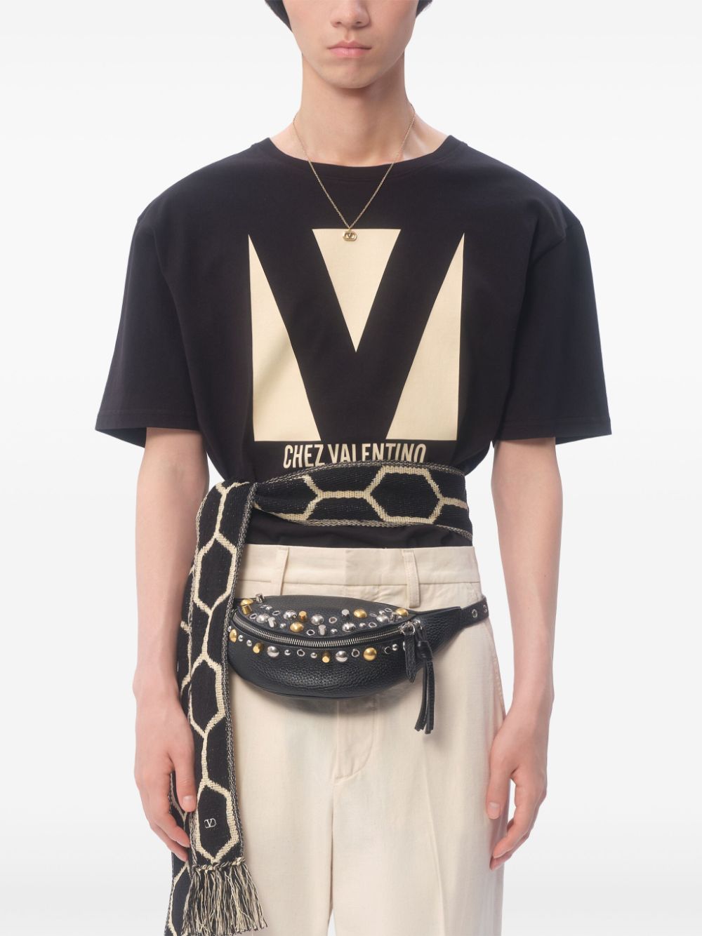 Valentino Valentino T-shirts and Polos Black