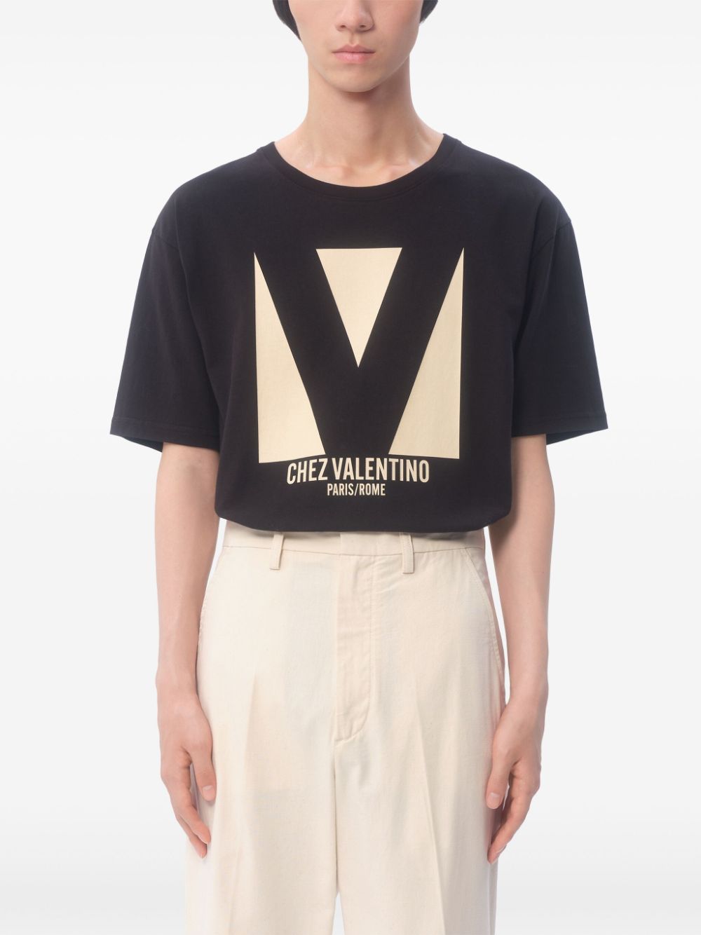 Valentino Valentino T-shirts and Polos Black