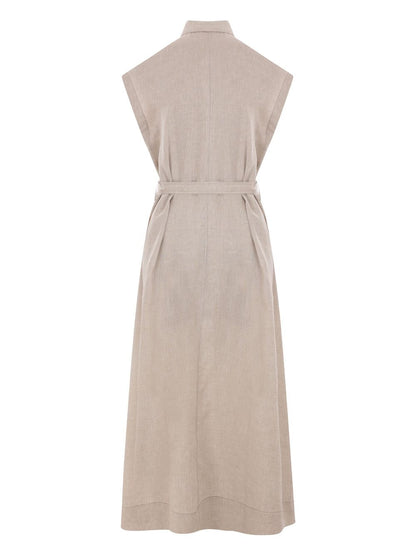 Brunello Cucinelli long linen dress