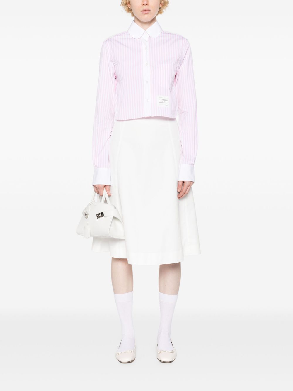 Thom Browne Striped Crop Shirt