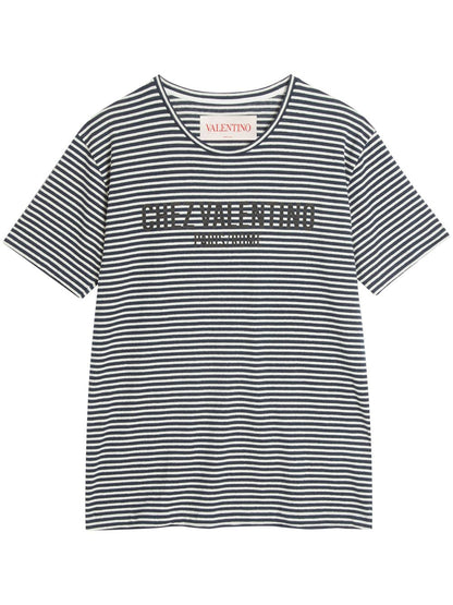 Valentino Chez Valentino striped jersey T-shirt