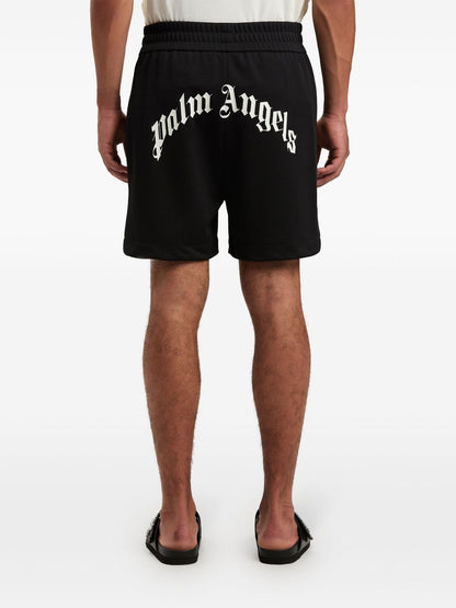 Palm Angels curved logo track shorts