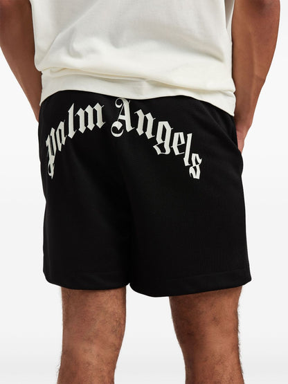 Palm Angels curved logo track shorts