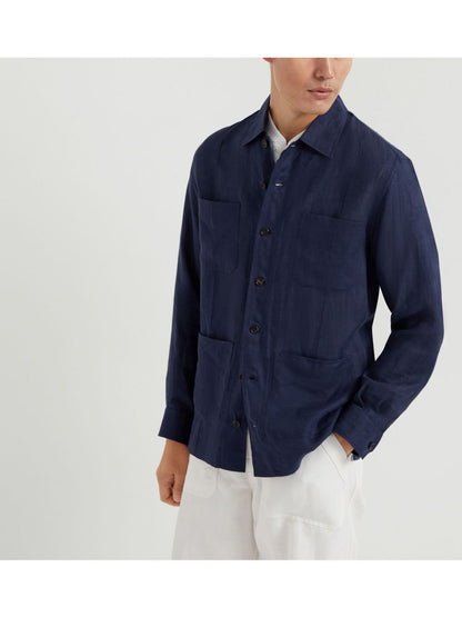 Brunello Cucinelli linen easy fit shirt