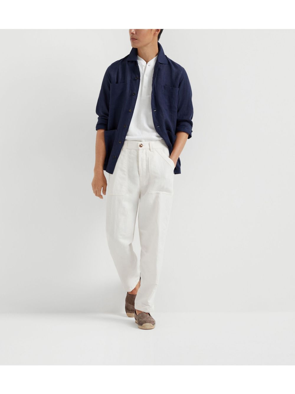 Brunello Cucinelli linen easy fit shirt