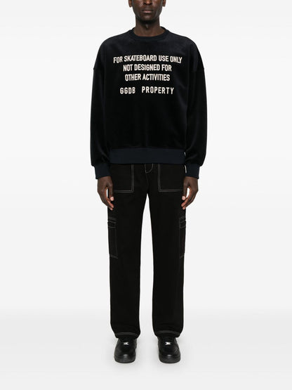 Golden Goose crew neck sweatshirt with embroidered lettering