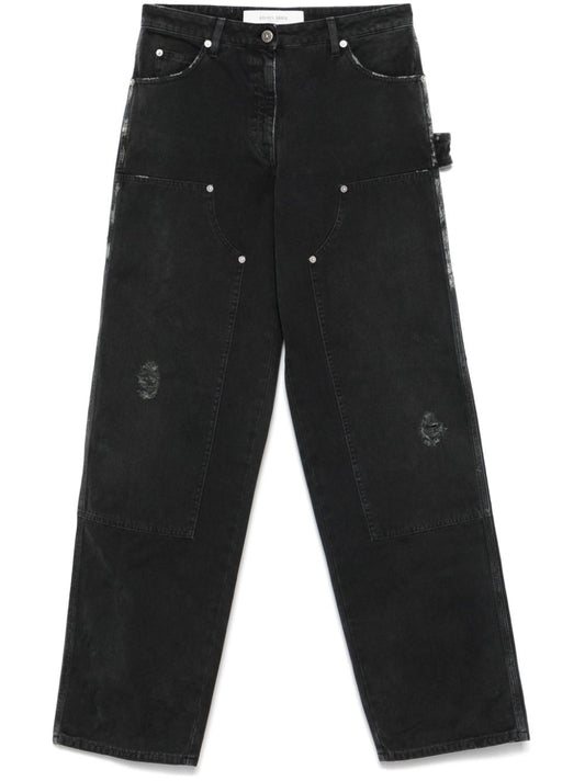 Golden Goose Golden Goose jeans with distressed effect and front patches