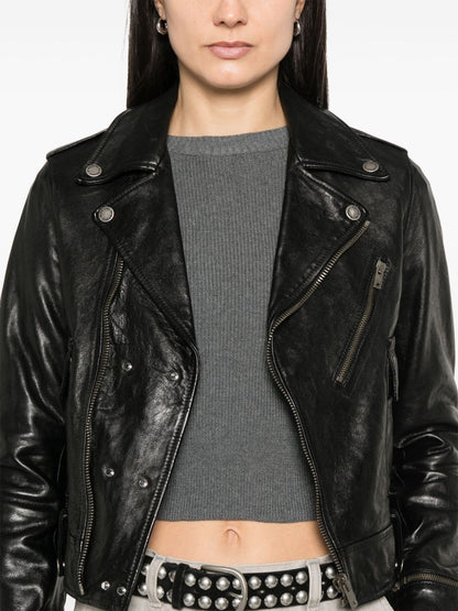 Golden Goose leather jacket with shiny effect