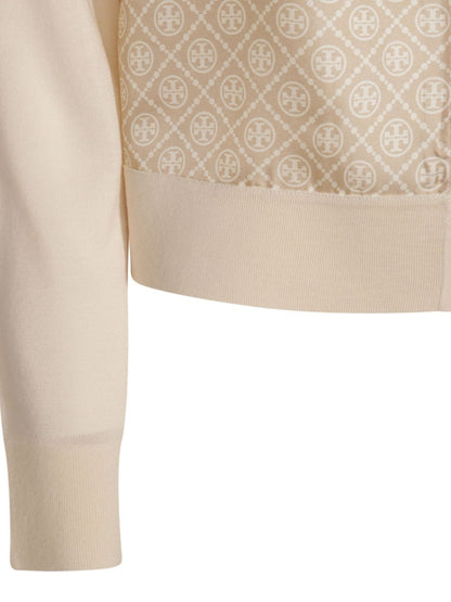 Tory Burch T-monogram silk cardigan